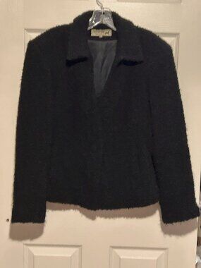 Black Peruvian Link Alpaca Jacket sz L